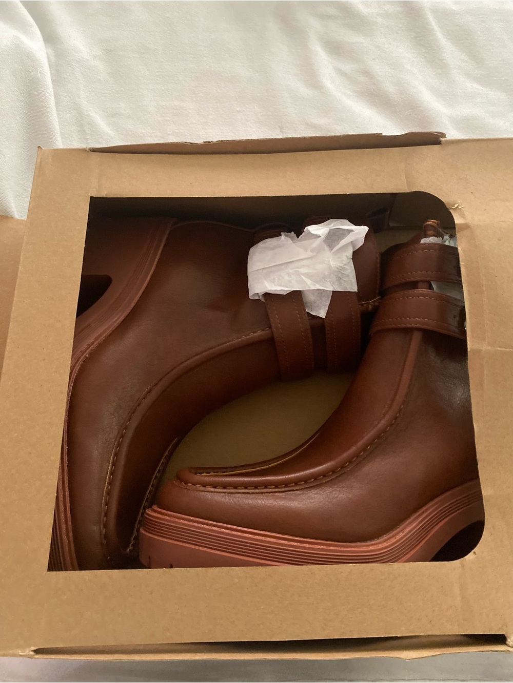 Sam & Libby Brown Platform Combat Boots